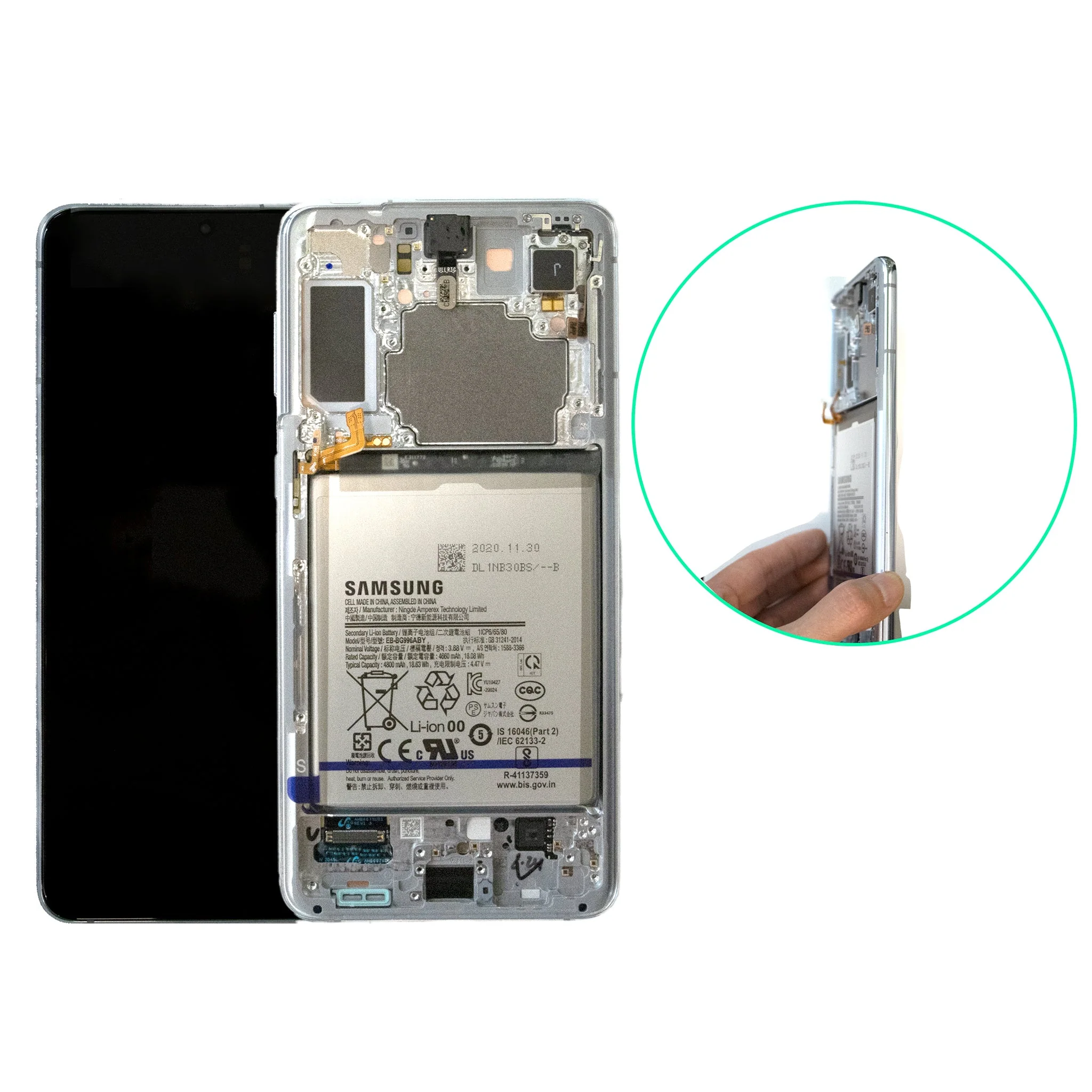 Samsung Galaxy S21 5G Replacement LCD Screen with Frame