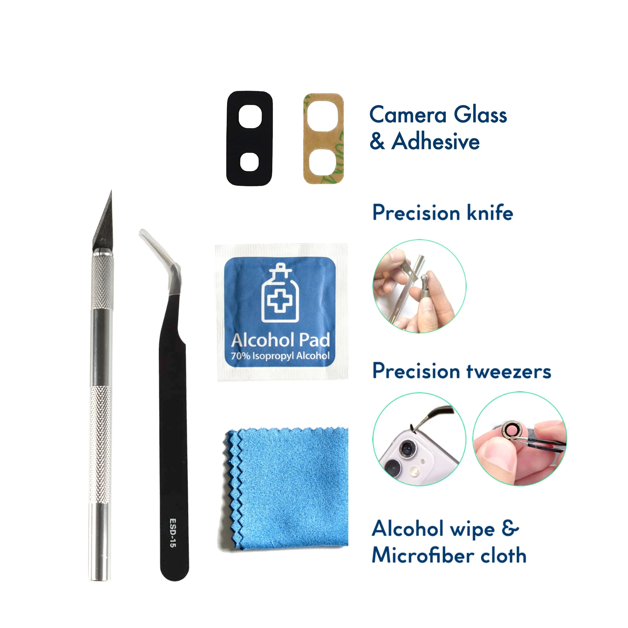Samsung Galaxy S9 Plus DIY Rear Camera Glass Replacement Kit - Image 2