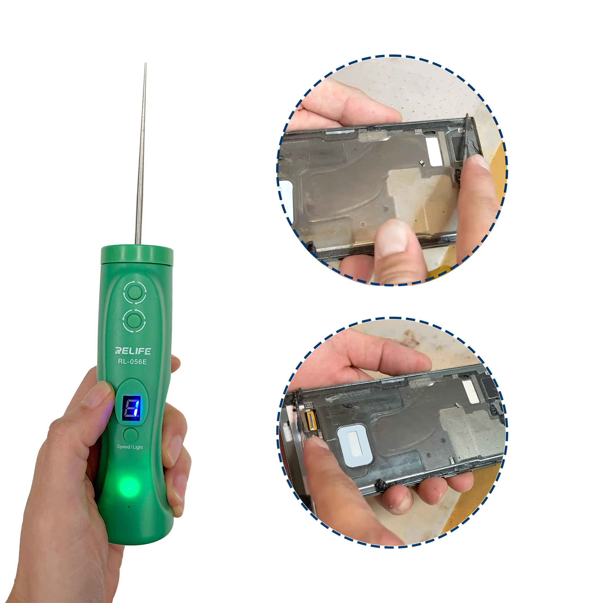 Glue Remover Machine for Mobile Phone Repair - RELIFE Spindle Degumming Tool