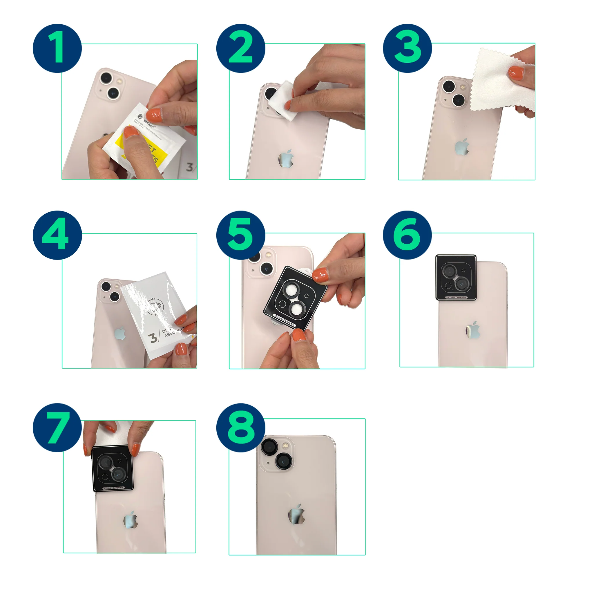 iPhone 13 Camera Lens Glass Protector - HD Tempered Glass - Image 4