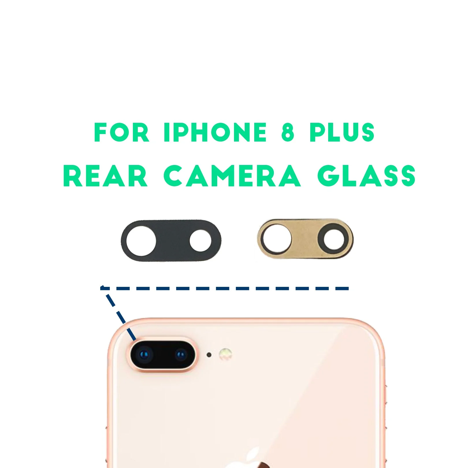 For iPhone 8 Plus Replacement Rear Camera Lens Glass