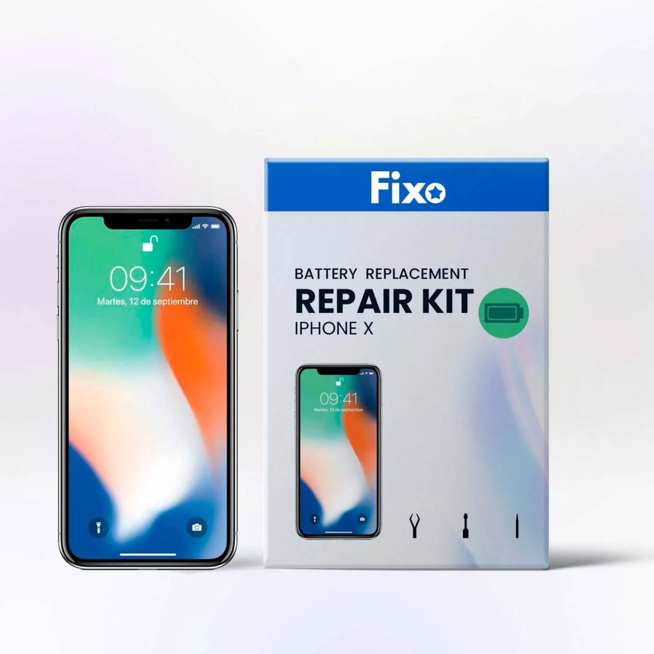 iPhone X DIY Battery Replacement Kit (High Capacity + Tools)