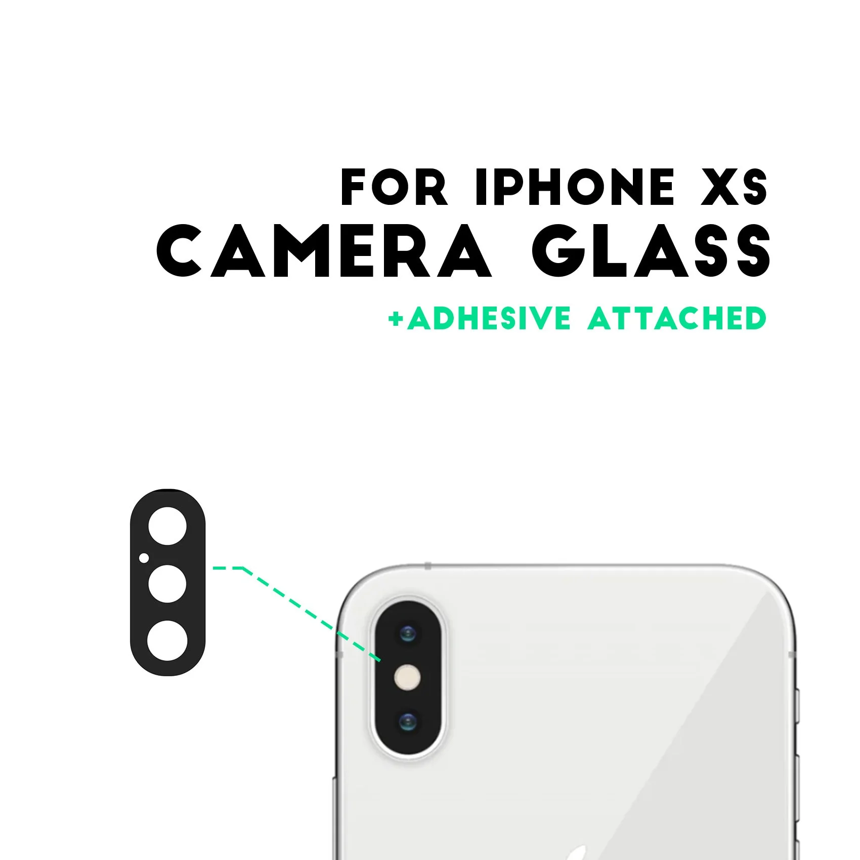 For iPhone XS Replacement Rear Camera Lens Glass
