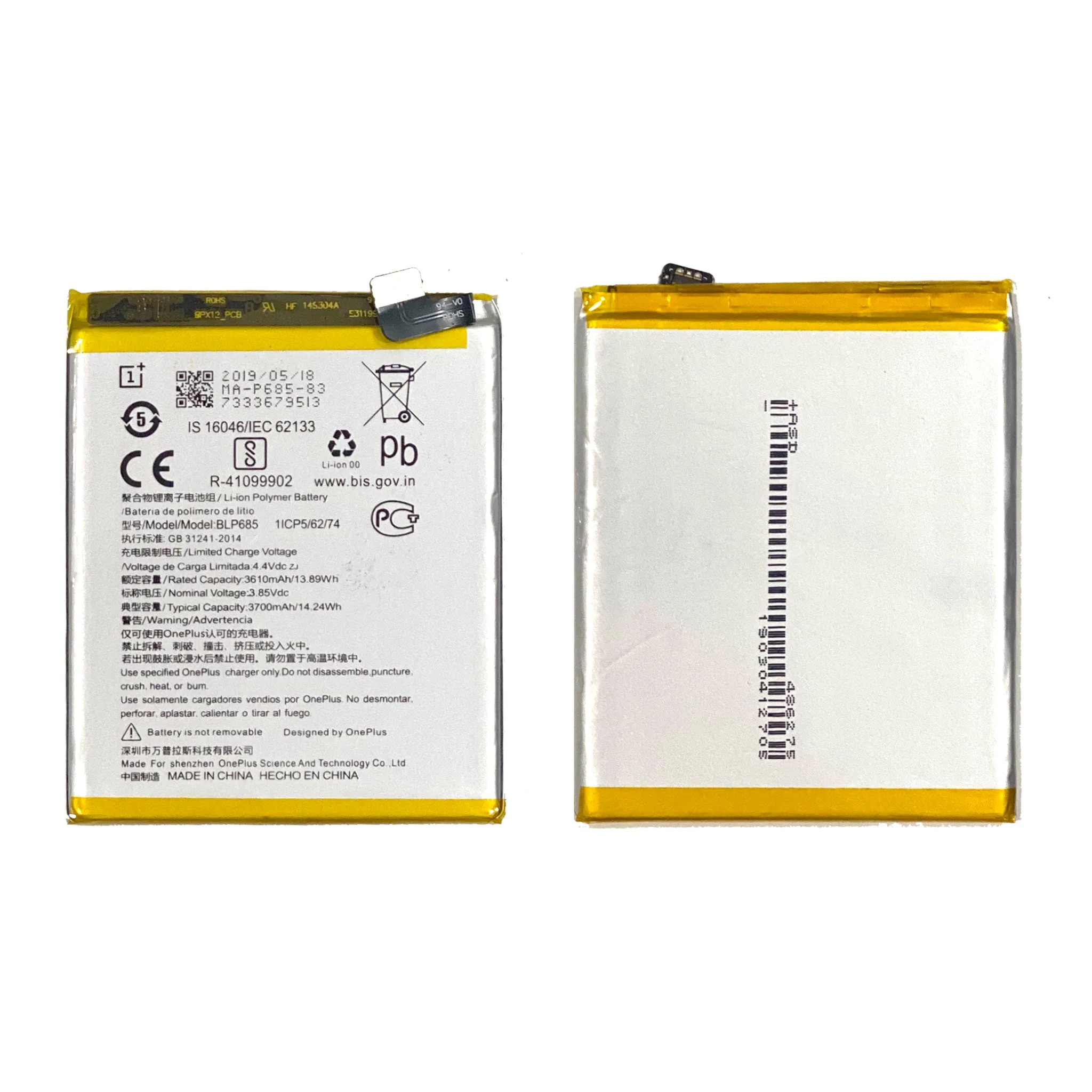 OnePlus 6T Replacement Battery & Free Sticker Included