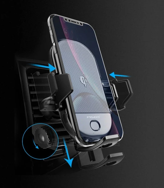 Pisen Phone Car Holder - Wireless 15w Fast Charger