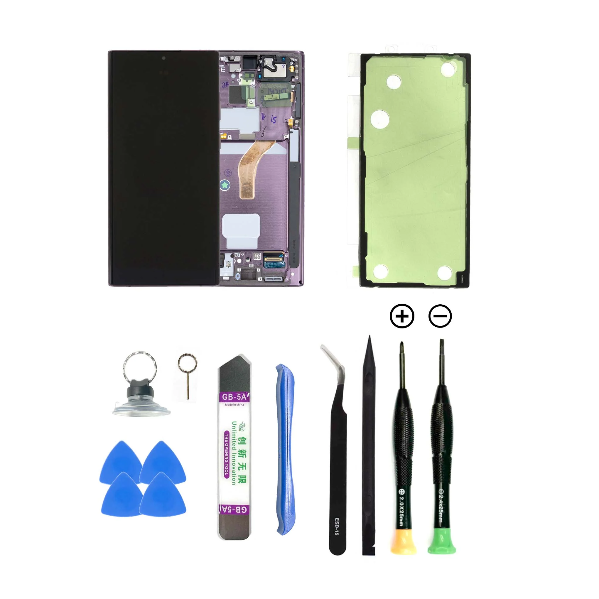 Samsung Galaxy S22 Ultra DIY Screen with Frame Replacement Kit (Genuine Display Pack)