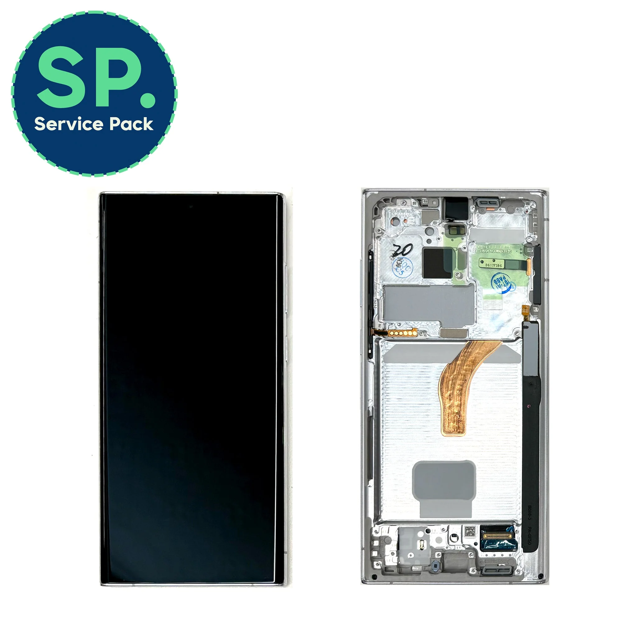 Samsung Galaxy S22 Ultra Replacement OLED Screen with Frame (Genuine Samsung Service Pack)