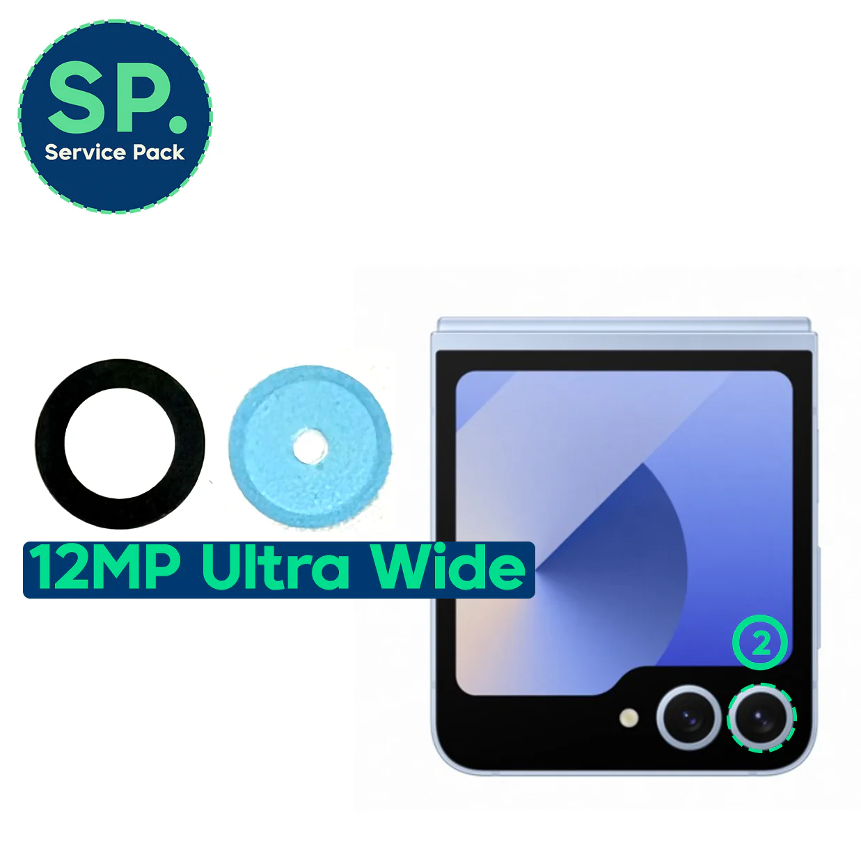 Samsung Galaxy Z Flip6 5G Replacement Camera Glass - Genuine New